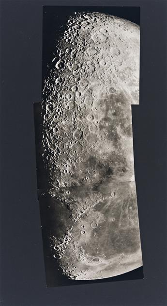 ADOLF VOIGT & HANS GIEBLER (active 1950s-2000s) An elegant series of 30 detailed photographs of the moon's surface on 10 panels, depic